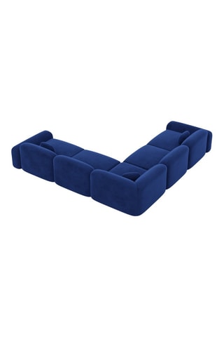 Canapé d’angle Labucca - Bleu marine - 6 places - En polyester