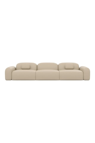 Canapé Labucca - Beige - 4 places - En cuir