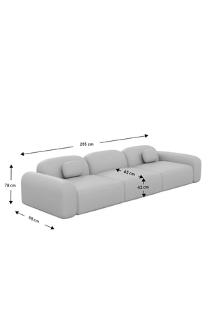 Canapé Labucca - Beige - 4 places - En cuir
