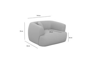 Fauteuil Ozura - Blanc - En polyester
