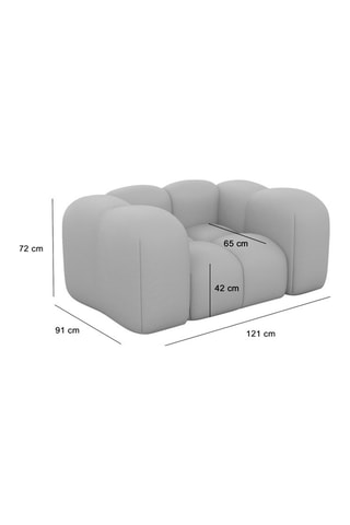 Fauteuil Nuvola - Gris clair - Tissu structuré
