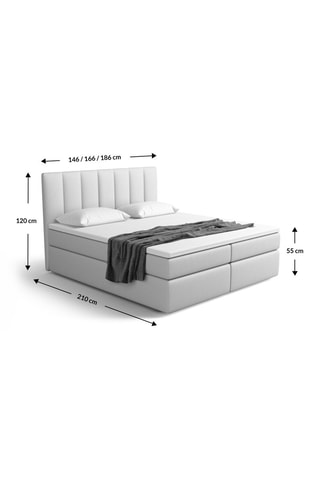 Lit-coffre avec sommier Avala - Beige