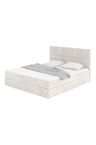 Lit-coffre avec sommier Beatrix - Beige