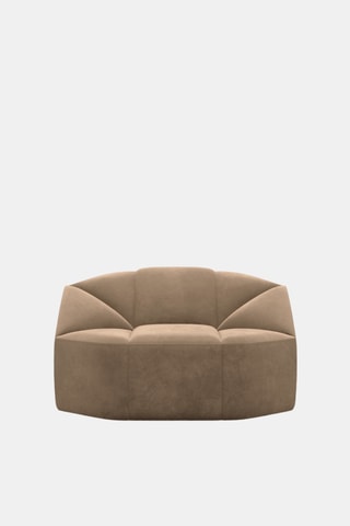 Canapé - Beige - En tissu velours