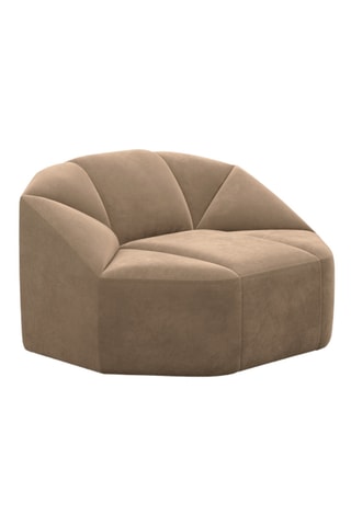 Canapé - Beige - En tissu velours