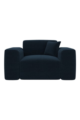 Fauteuil - Bleu marine - En tissu velours côtelé