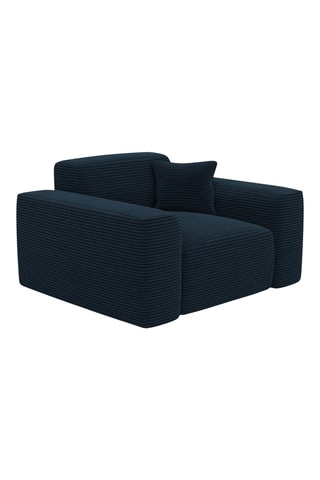 Fauteuil - Bleu marine - En tissu velours côtelé
