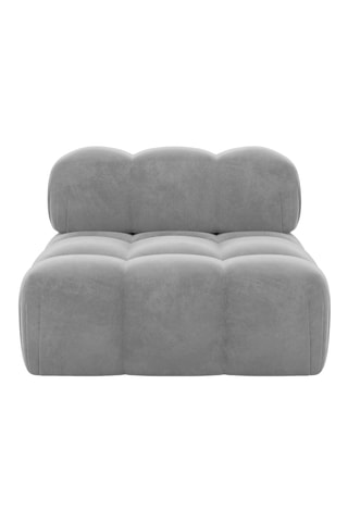 Canapé - Gris clair - En tissu velours