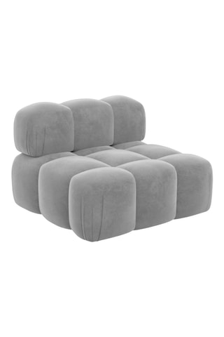 Canapé - Gris clair - En tissu velours