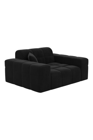Canapé - Noir - En tissu velours