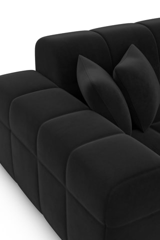 Canapé - Noir - En tissu velours