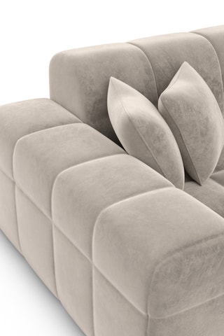 Canapé - Beige - En tissu velours