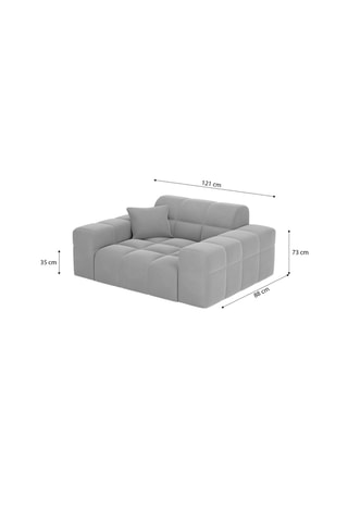 Canapé - Beige - En tissu velours