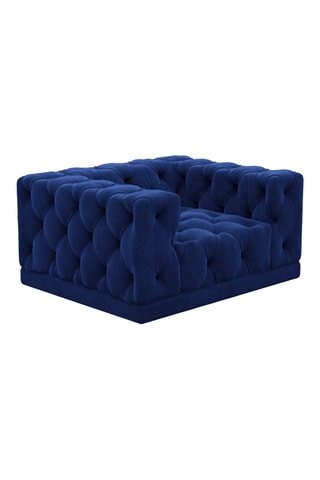 Canapé - Bleu - En tissu velours