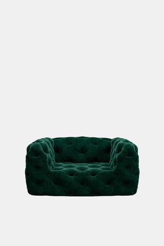 Canapé - Vert foncé - En tissu velours