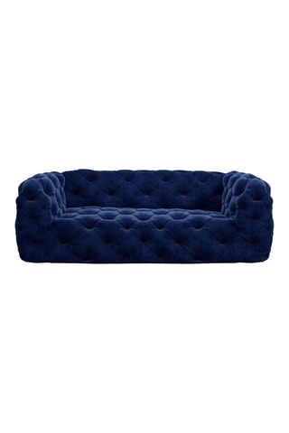 Canapé - Bleu marine - 2 places - En tissu velours