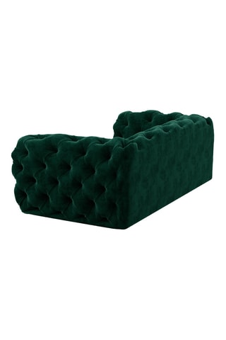 Canapé - Vert foncé - 2 places - En tissu velours