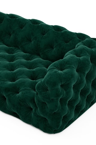 Canapé - Vert foncé - 2 places - En tissu velours