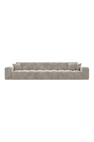 Canapé - Beige - 4 places - En tissu velours