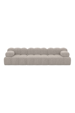 Canapé - Beige - 4 places - En tissu bouclé