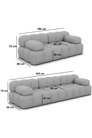 Canapé - Beige - 4 places - En tissu bouclé