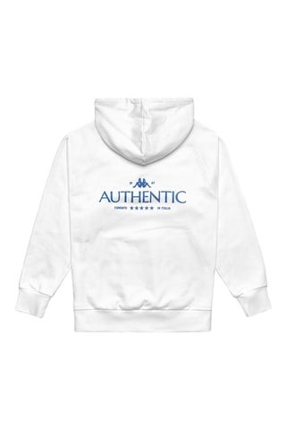 Sweat à capuche polaire en coton biologique - Blanc