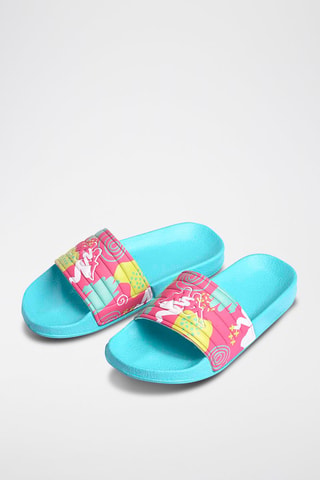 Claquettes Noles - Bleu et rose