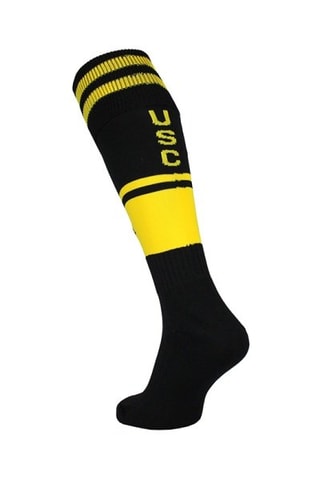 3 paires de chaussettes hautes de football USC Trojans - Noir et jaune