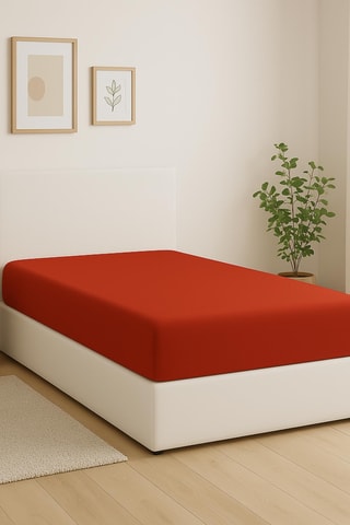 2 draps-housses Rainbow - Rouge