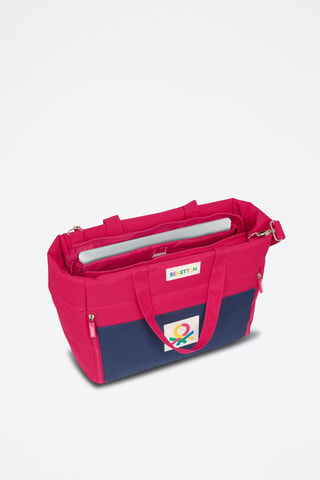 Cabas - Fuchsia et bleu marine