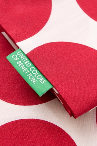 Parure de couette en coton 71 fils/cm² - Blanc et rouge