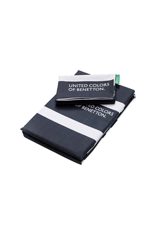 Parure de couette en coton 79 fils/cm² - Noir et blanc