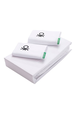 Parure de draps en coton 71 fils/cm² - Blanc