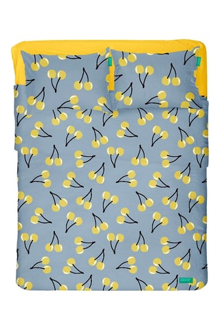 Parure de draps en coton 57 fils/cm² - Bleu