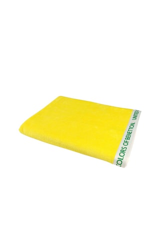 2 serviettes de plage - Jaune et vert - 90 x 160 cm