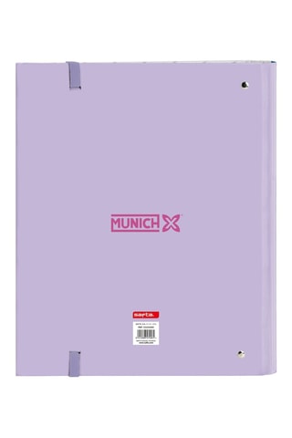 Classeur à anneaux - Mauve - 27 x 32 x 3,5 cm
