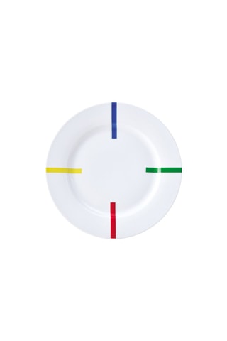 16 assiettes plates en porcelaine - 27 cm
