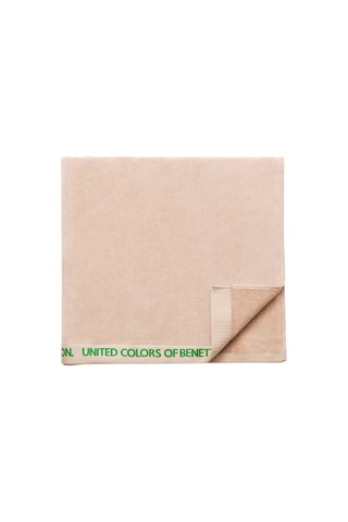 3 drap de douche - Beige et gris - 90 x 160 cm