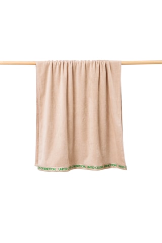 3 drap de douche - Beige et gris - 90 x 160 cm