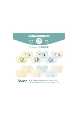 Sucette anatomique en silicone Animaux - De 6 à 18 mois