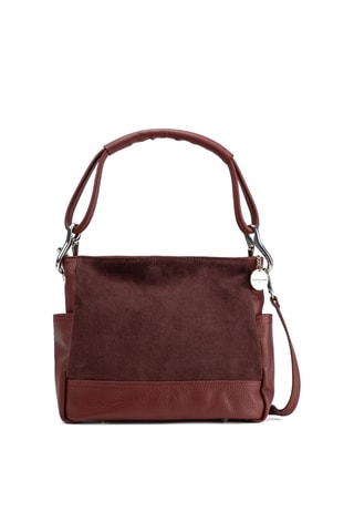 Sac porté épaule en cuir Zuri - Bordeaux