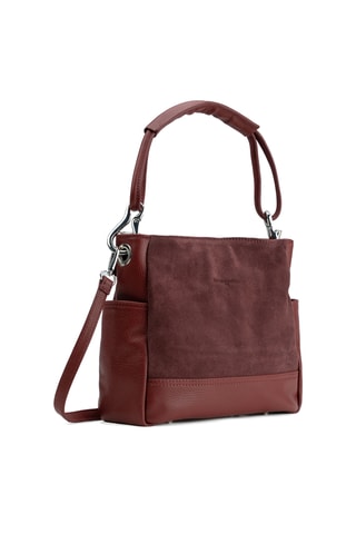 Sac porté épaule en cuir Zuri - Bordeaux