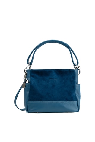 Sac porté épaule en cuir Zuri - Bleu