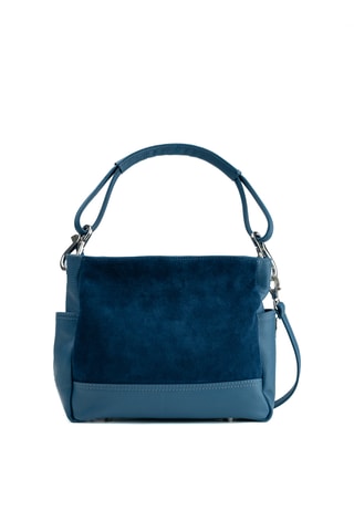 Sac porté épaule en cuir Zuri - Bleu