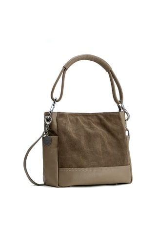 Sac porté épaule en cuir Zuri - Taupe