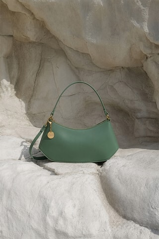 Sac porté épaule en cuir Rory - Vert