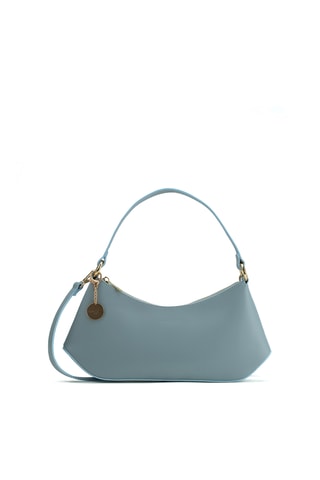 Sac porté épaule en cuir Rory - Bleu clair