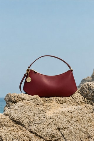 Sac porté épaule en cuir Rory - Rouge