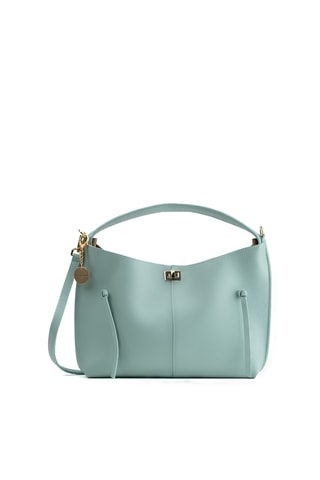 Sac porté épaule en cuir Callie - Bleu clair