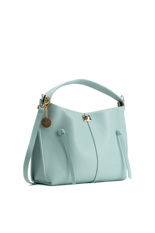 Sac porté épaule en cuir Callie - Bleu clair